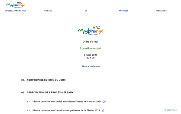 Conseil sans papier